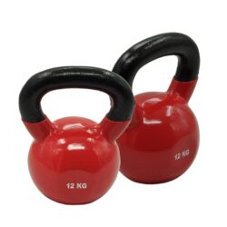 12Kg x 2 Iron Vinyl Kettlebell Weight – Gym Use Russian Style Cross Fit Strength
