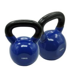 16Kg x 2 Iron Vinyl Kettlebell Weight – Gym Use Russian Style Cross Fit Strength