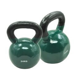 24Kg x 2 Iron Vinyl Kettlebell Weight – Gym Use Russian Style Cross Fit Strength