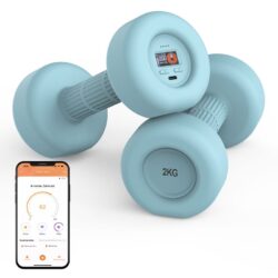 ADVWIN Smart Dumbbell, Anti-Slip Neoprene Dumbbell with Voice Broadcast, Connect to APP, Fitness Action Guidance for Home Gym Beginner Exercise…