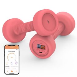 ADVWIN Smart Dumbbell, Anti-Slip Neoprene Dumbbell with Voice Broadcast, Connect to APP, Fitness Action Guidance for Home Gym Beginner Exercise…
