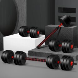 BLACK LORD 40kg Dumbbell Set 4in1 Adjustable Barbell Weight Home Gym Fitness