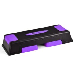 Costway Adjustable Aerobic Stepper Riser Workout Fitness Platform w/Non-slip Foot Pads Home Gym Purple