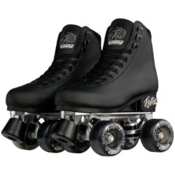 Crazy Skates RETRO Size Adjustable Roller Skates Black (Small, Medium)