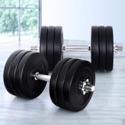 Everfit 35kg Dumbbell Set Weight Plates Dumbbells Lifting Bench