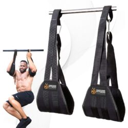 Hanging Ab Straps for Abdominal Muscle Building and Core Strength Training, Padded Pull Up Straps for Ab Workouts, Arm Support Gym Equipment for…