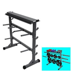 Home Gym – Weight Plate – Barbell Bar – Dumbell Weight Storage Rack – 300kg+