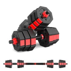 JMQ FITNESS Octagon 20KG Dumbbells Connecting Rod Home Gym Exercise Training Barbells
