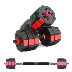 JMQ FITNESS Octagon 30Kg Dumbbells Connecting Rod Home Gym Exercise Training Barbells
