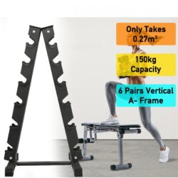 OZNALA 6 Tier A-Frame Dumbbell Rack Stand Weight Rack for Dumbbells Compact Home Gym