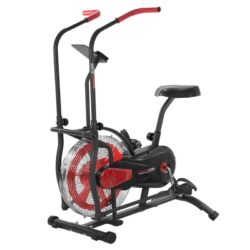 Powertrain Exercise Air Bike Spin Flywheel Fitness Equipment Home Gym Spinning – Red