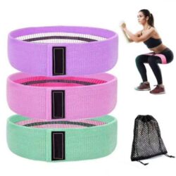 Resistance Bands for Working Out, Women Exercise Bands for Legs and Glutes, 3 Resistance Level, Fabric Material, Easy to Carry, Packs of 3 Booty Bands