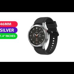 Samsung Galaxy Watch 4 (46MM, Silver, Classic Bluetooth) – Refurbished (Excellent)