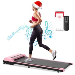 Walking Pad Treadmill Under Desk Electric Walking Machine Home Office Gym Exercise Fitness Pink